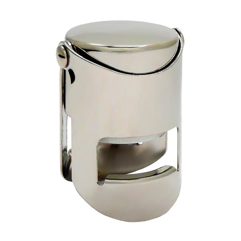 GHIDINI Champagne Stopper with 2 Fastening Clips Nickel Plated EACH (0803) Image