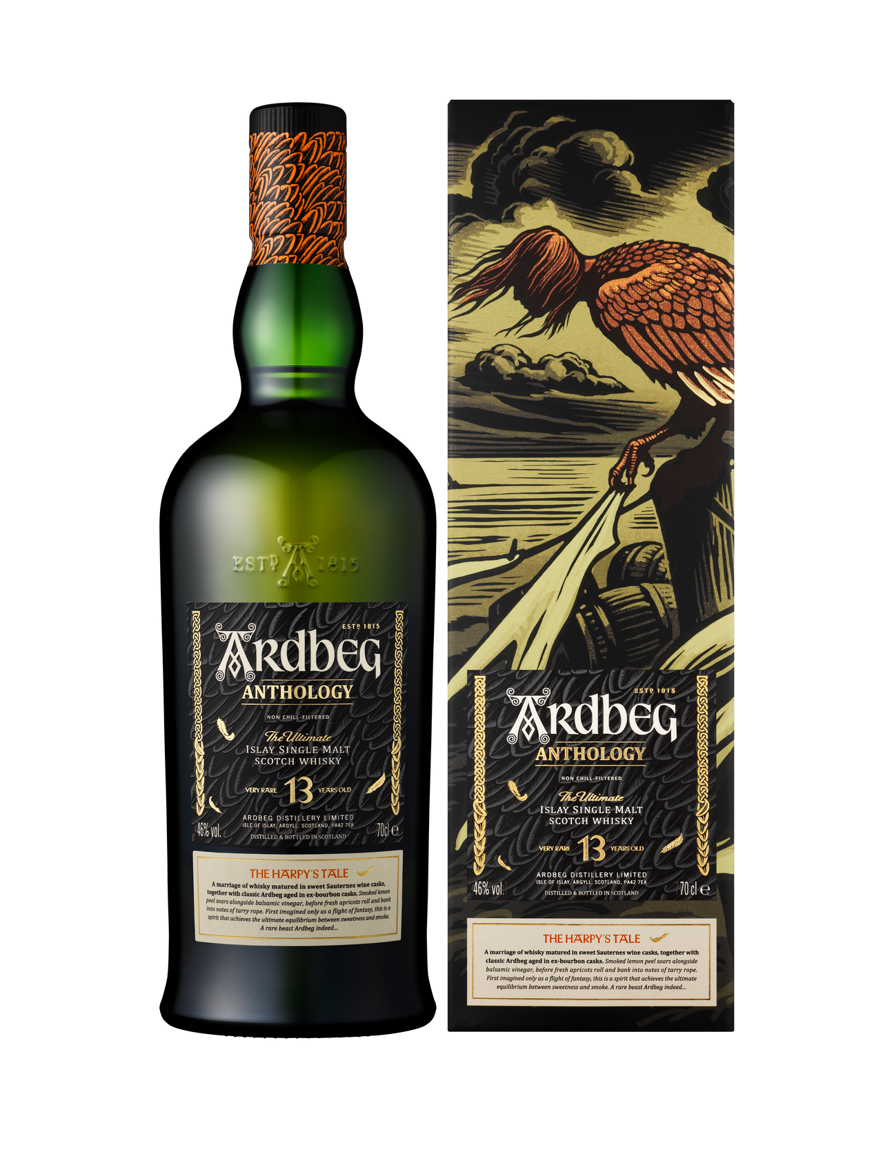 ARDBEG Anthology 2023 'The Harpy’s Tale' Very Rare 13 Year Old Single Islay Malt Bottle (70cl) 46%abv Image