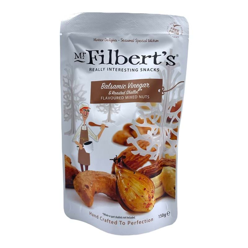 MR FILBERTs Balsamic Vinegar & Roasted Shallots Mixed Nuts 150g BAG Image