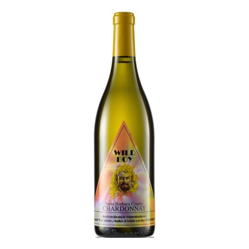 AU BON CLIMAT Chardonnay, Wild Boy (Crazy Label) 2017/18 Bottle Image