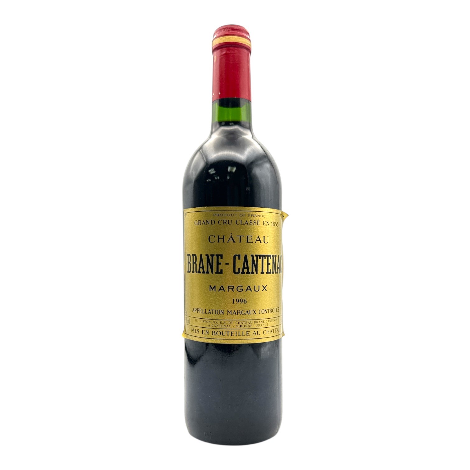 CHATEAU BRANE-CANTENAC 2eme Grand Cru Classe, Margaux 1996 Bottle Image