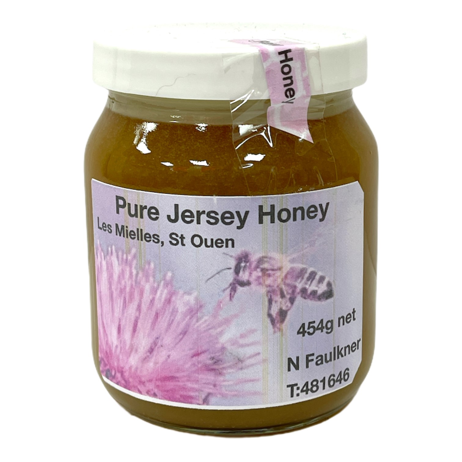 PURE JERSEY HONEY (Nick Faulkner) 1lb 454g Jar (Local/Untreated) Image