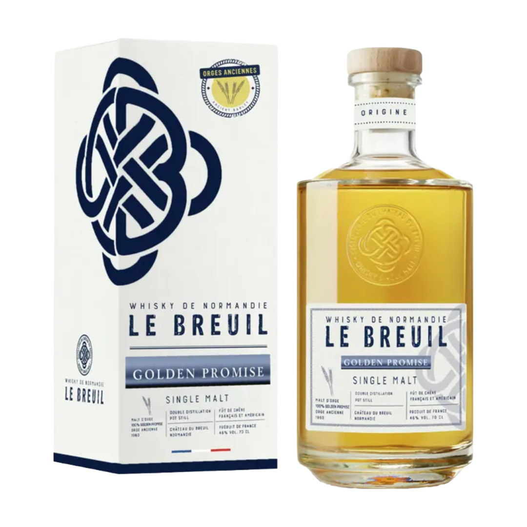 LE BREUIL 3 Year Old French Single Malt Whisky 'Golden Promise' by Chateau du Breuil Bottle (70cl) 46%abv Image