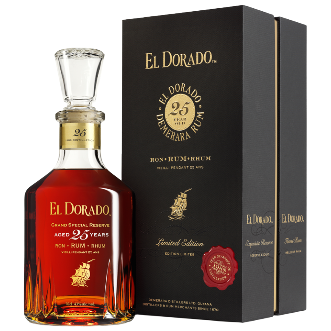 EL DORADO 'Grand Special Reserve' 25 Year Old Guyanese Rum Bottle (70cl) 43%abv Image