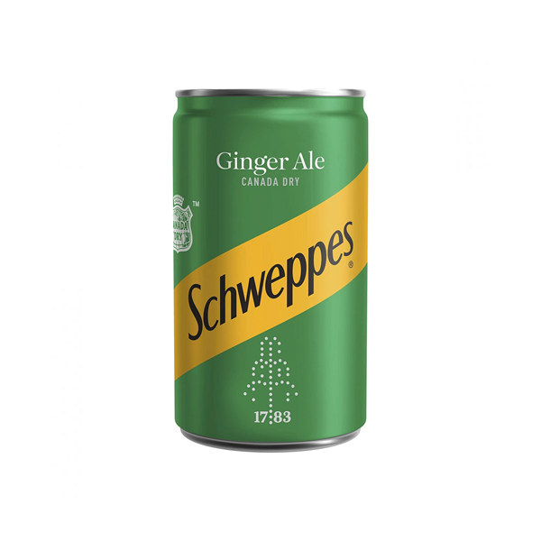 SCHWEPPES Ginger Ale 'Canada Dry' CASE x 24 Cans (150ml) Image