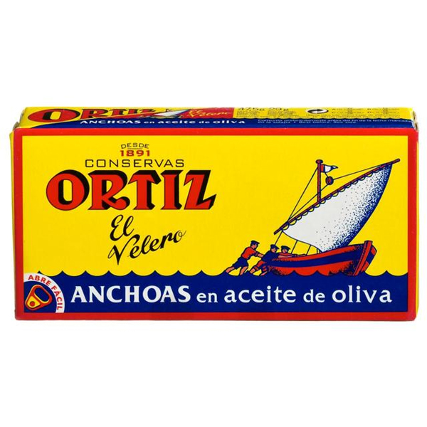ORTIZ Anchovy Fillets in Olive Oil - Cantabria 47.5g Tin Image