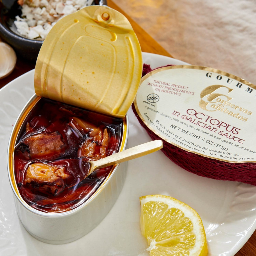 CONSERVAS DE CAMBADOS S.L Pulpo A La Gallega (Octopus in Galician Sacue) EACH (111g) Image