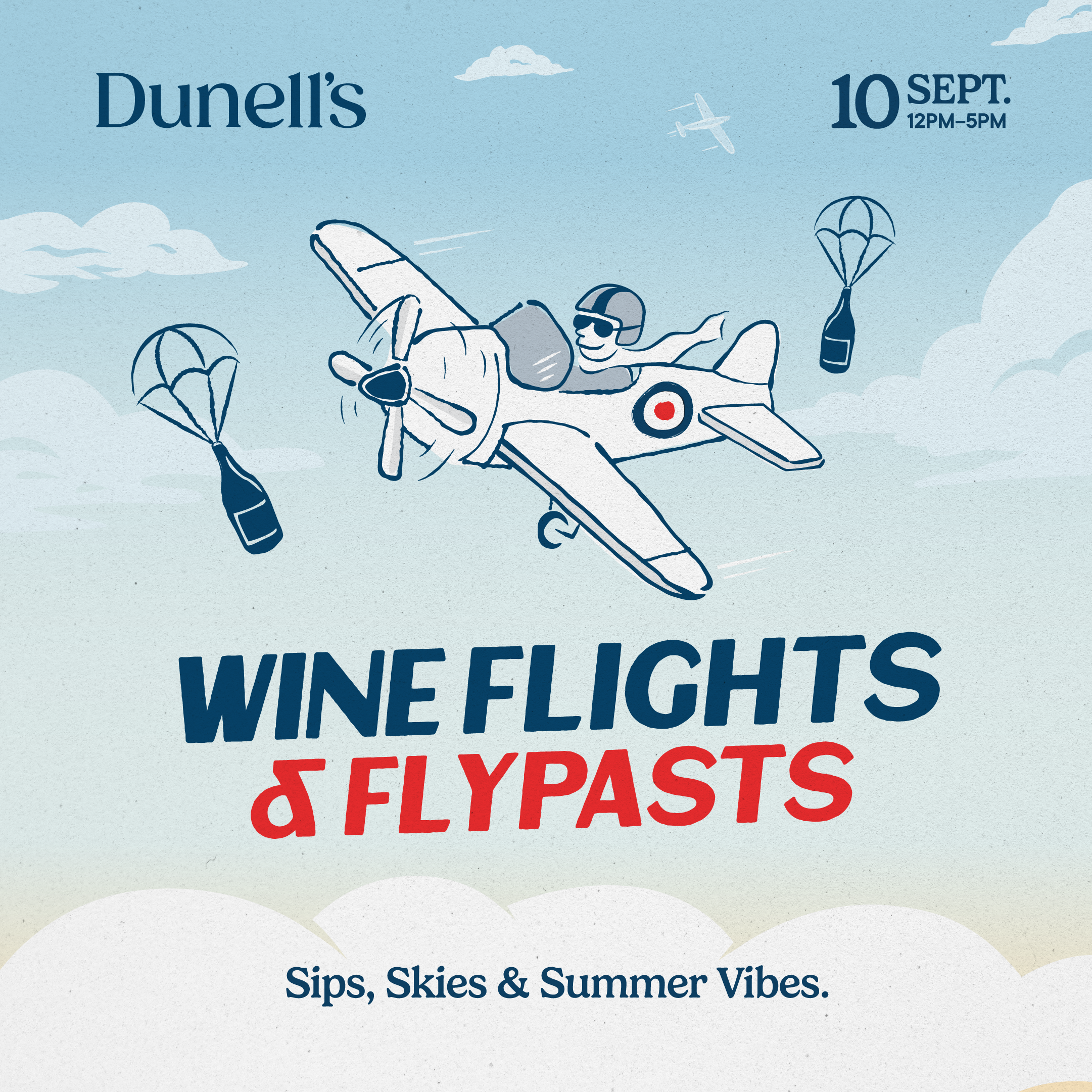 DUNELL'S WINE FLIGHTS & FLYPASTS at Beaumont Thursday 10th September 2026 from 12pm - 5pm Image