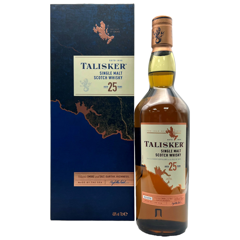 TALISKER 25 Year Old Single Isle of Skye Malt Whisky Bottle (70cl) 45.8%abv (los) Image
