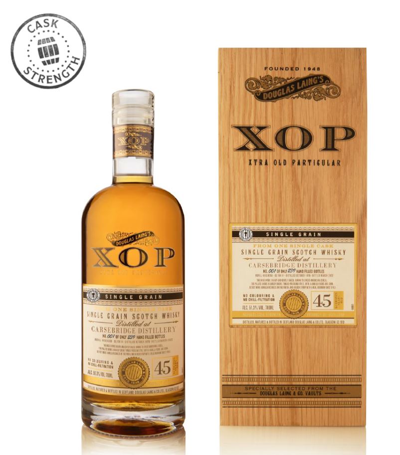 DOUGLAS LAING XOP Xtra Old Particular 45 Year Old Carsebridge Single Cask Lowland Malt(Distilled October 1976) Image