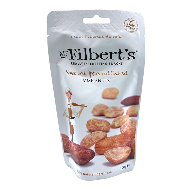 MR FILBERTs Somerset Applewood Smoked Mixed Nuts 100g Bag Image