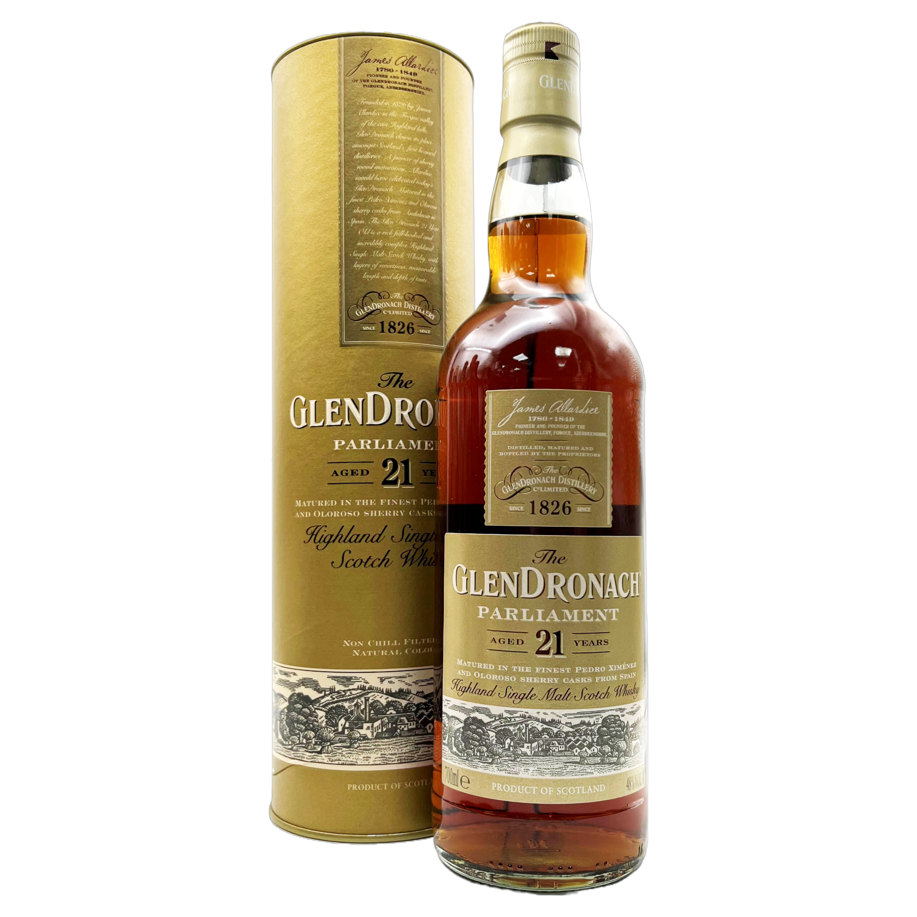 THE GLENDRONACH 21 Year Old 'Parliament' Highland Single Malt Whisky Bottle (70cl) 48%abv Image