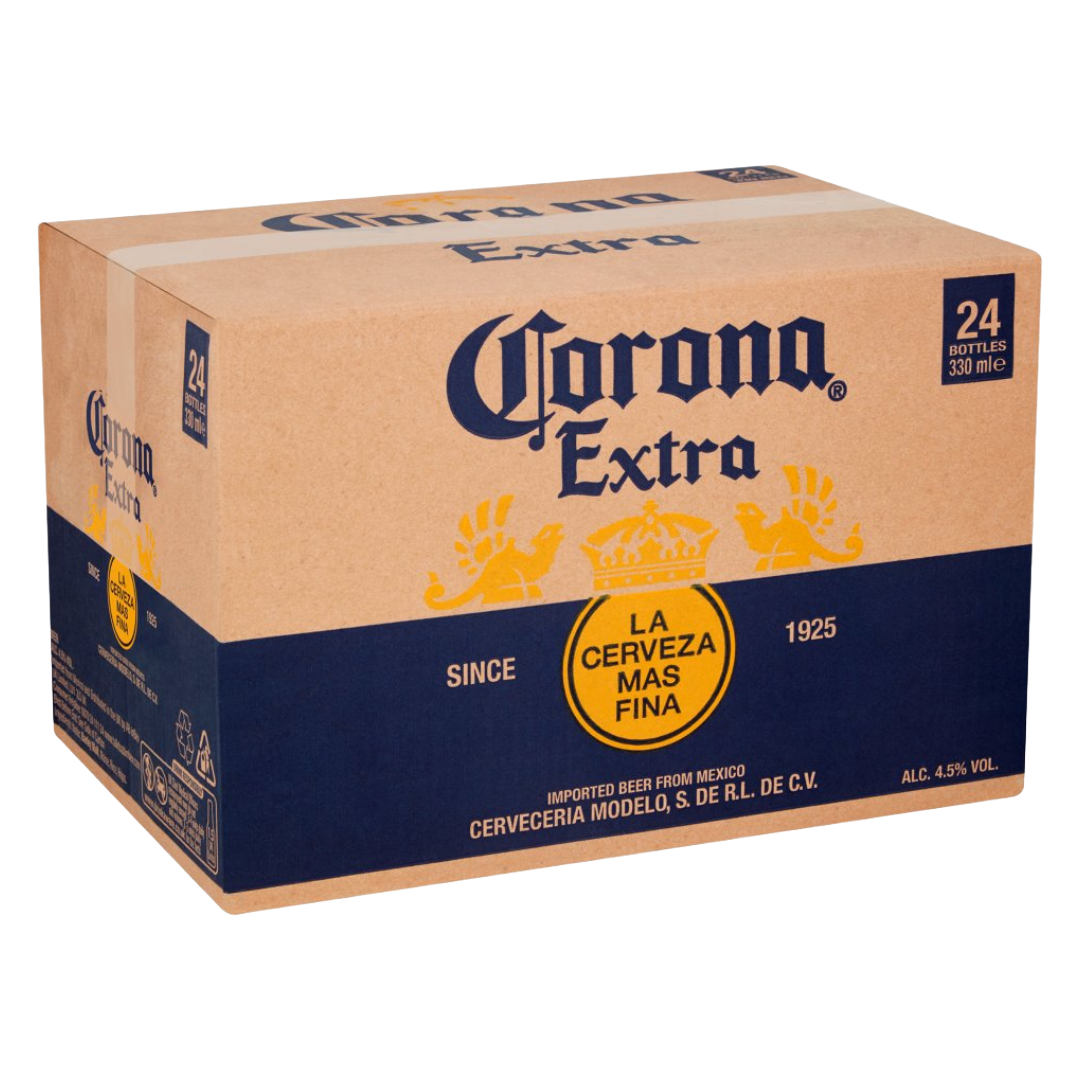 CORONA Mexican Lager CASE x 24 Bottles (330ml) 4.5%abv Image