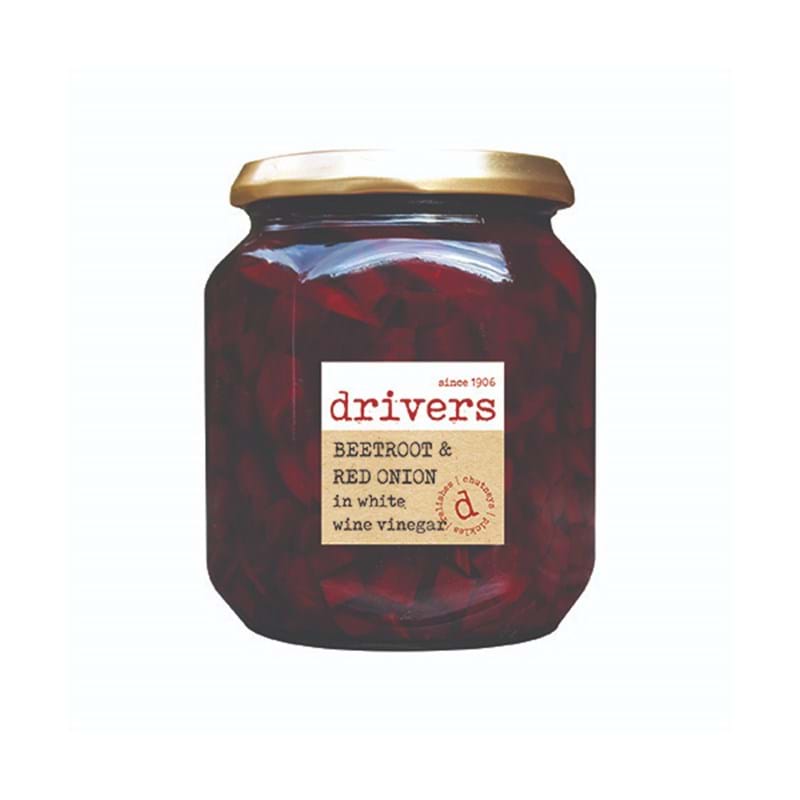 DRIVERS Beetroot and Red Onion in White Wine Vinegar 550g Jar (los) Image