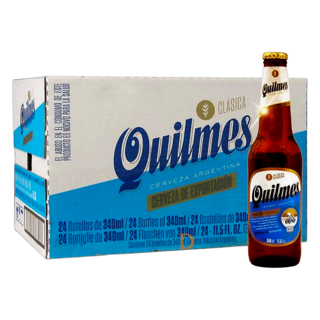 QUILMES Argentinian Lager CASE x 24 Bottles 4.9%abv (340ml) Image