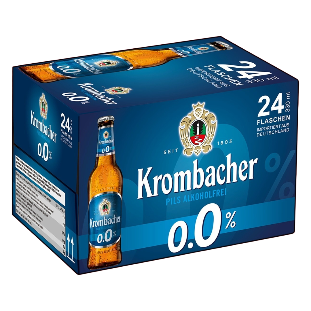 KROMBACHER Pils Alcohol Free 0.0%abv CASE x 24 Bottles (330ml) Image