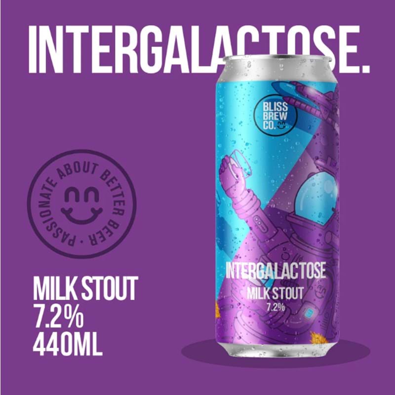 BLISS Intergalactose Milk Stout Can (440ml) 7.2%abv Image