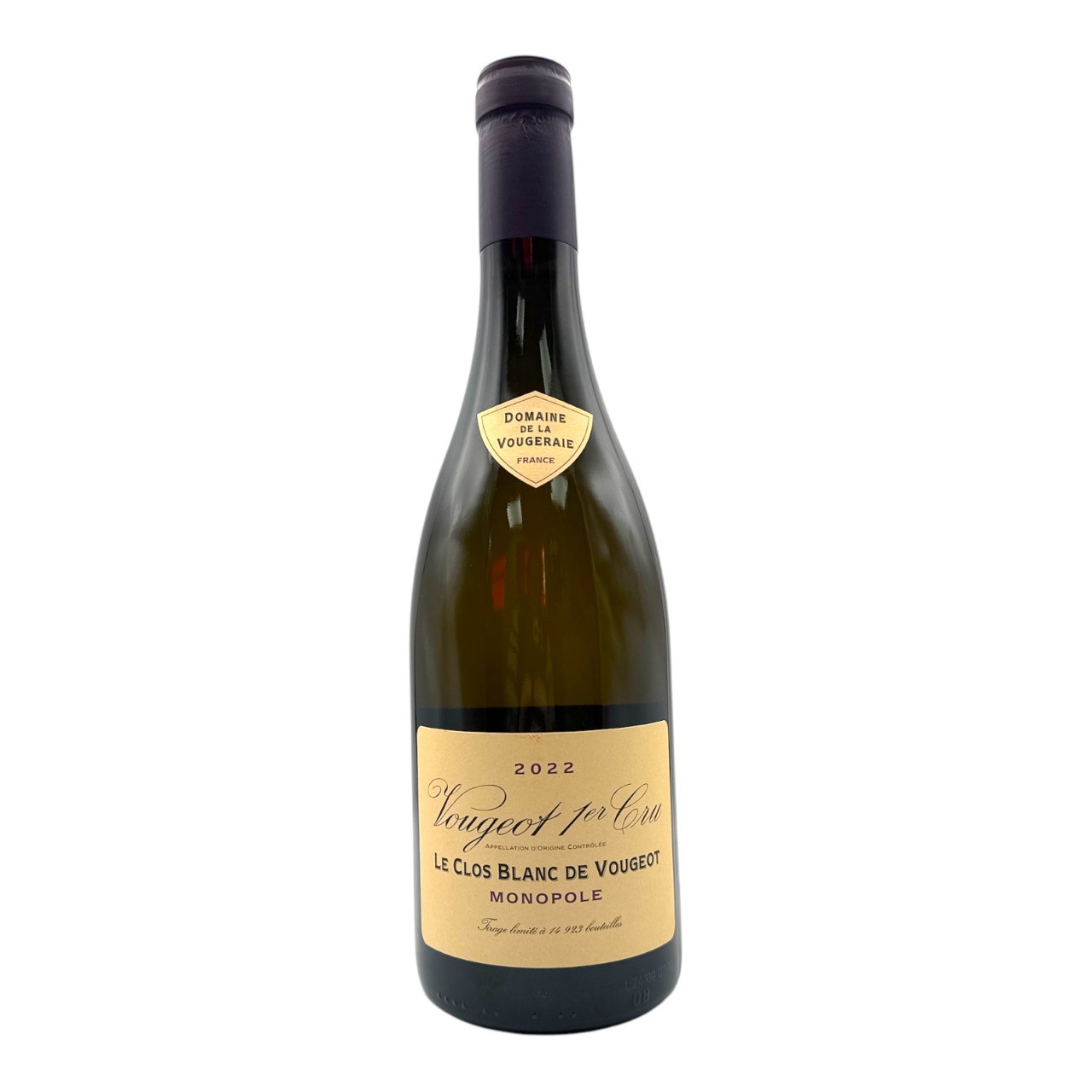 DOMAINE DE LA VOUGERAIE Vougeot 1er Cru 'Le Clos Blanc de Vougeot' Monopole 2022 Bottle ORG/BIO Image