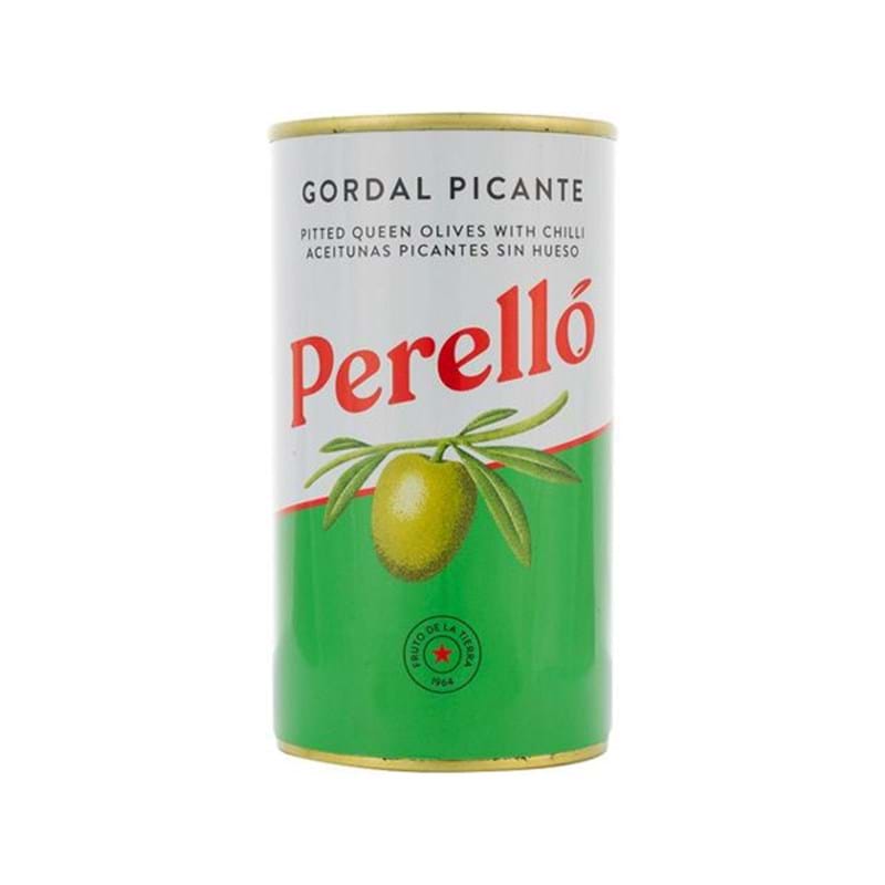 PERELLO Gordal Picante Pitted Olives 350g Can Image