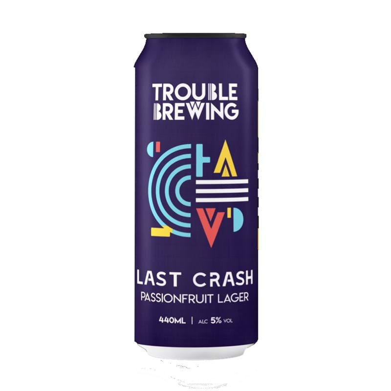 TROUBLE BREWING 'Last Crash'Passionfruit Lager CAN (440ml) 5%abv (BBE13.07) Image