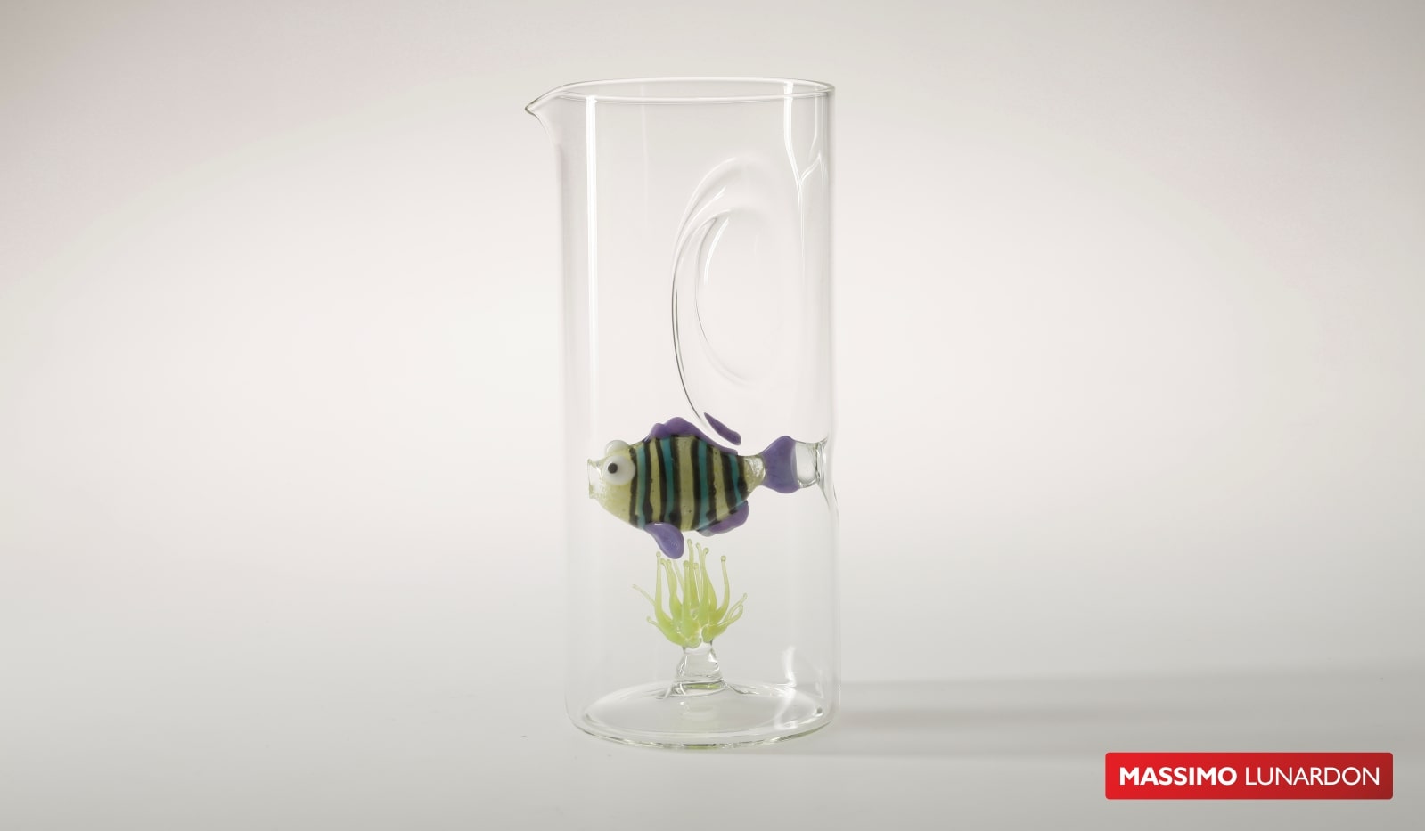 MASSIMO LUNARDON Caraffa Acquario Pesce Arcobaleno (Rainbow Fish Aquarium Caraffe) EACH (IT-456) Image