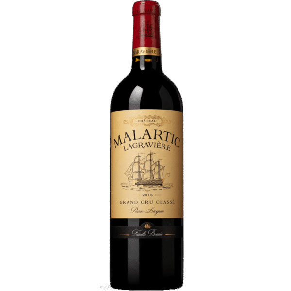 CHATEAU MALARTIC-LAGRAVIERE Rouge, Grand Cru Classe Pessac-Leognan 2016 Bottle Image
