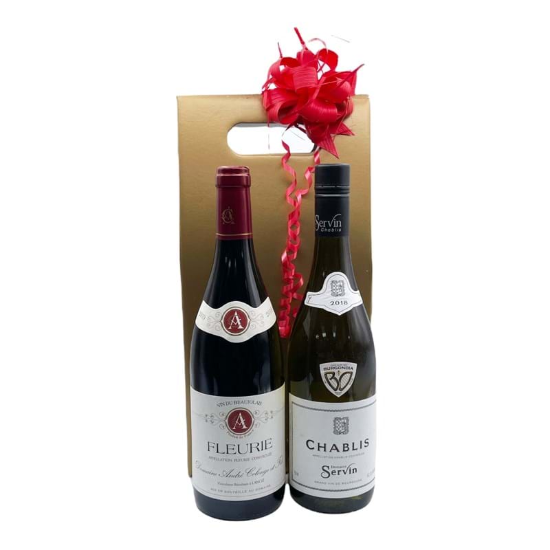 FLEURIE & CHABLIS DUO Gift Pack in a 2 bottle Carton EACH Image