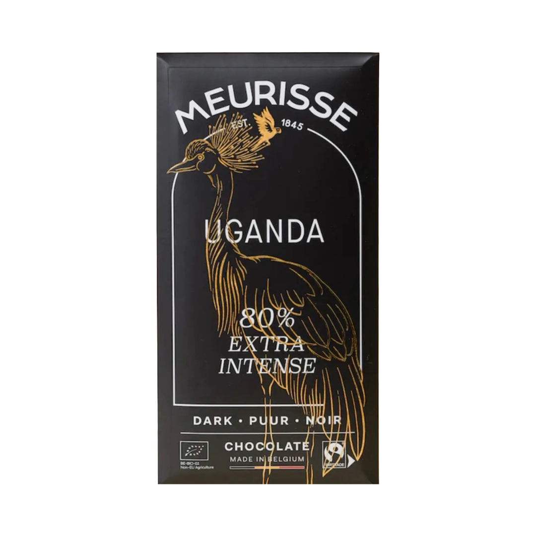 MEURISSE 'Uganda' 80% Extra Intense Belgian Milk Chocolate Bar (100g) (Christmas) VGN Image