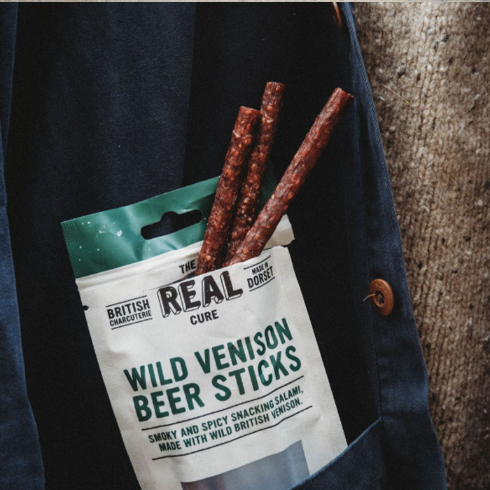 THE REAL CURE Wild Venison Beer Sticks 70g Image