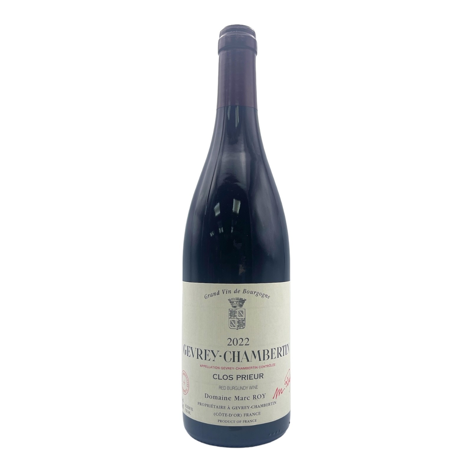 DOMAINE MARC ROY Gevrey-Chambertin 'Clos Prieur' 2022 Bottle Image