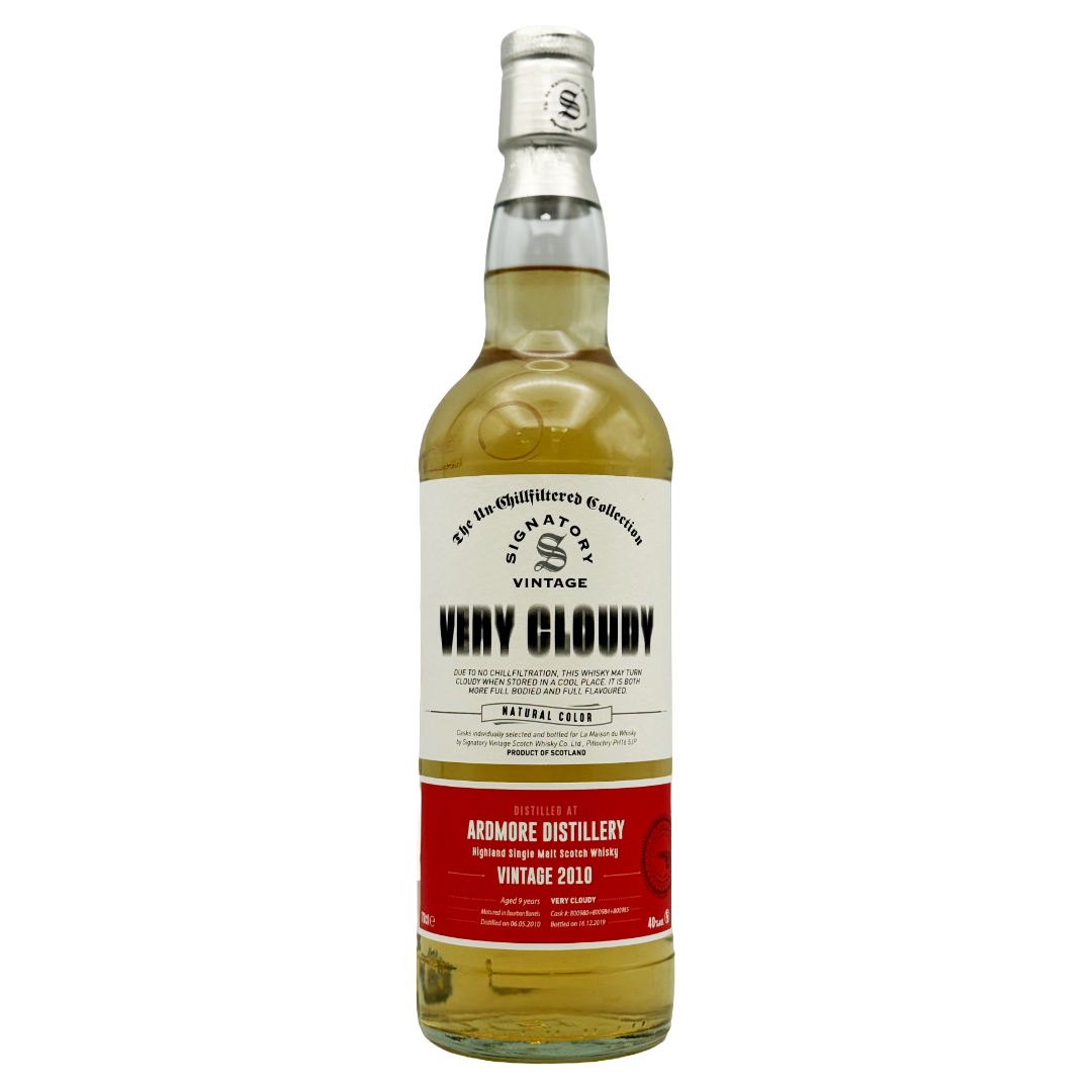 SIGNATORY 'Very Cloudy' 2010 Ardmore 9 Year Old Highland Single Malt/Cask Scotch Bottle (70cl) 40%abv Image