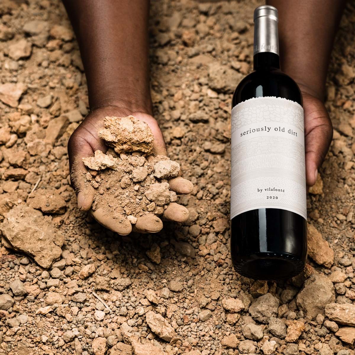 Winegrower Hands In Soil Colour