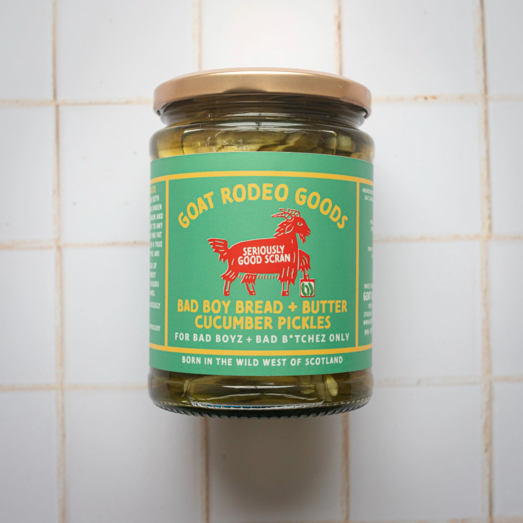 GOAT RODEO GOODS 'Bad Boy' Bread & Butter Pickles Jar (500g) VGN Image