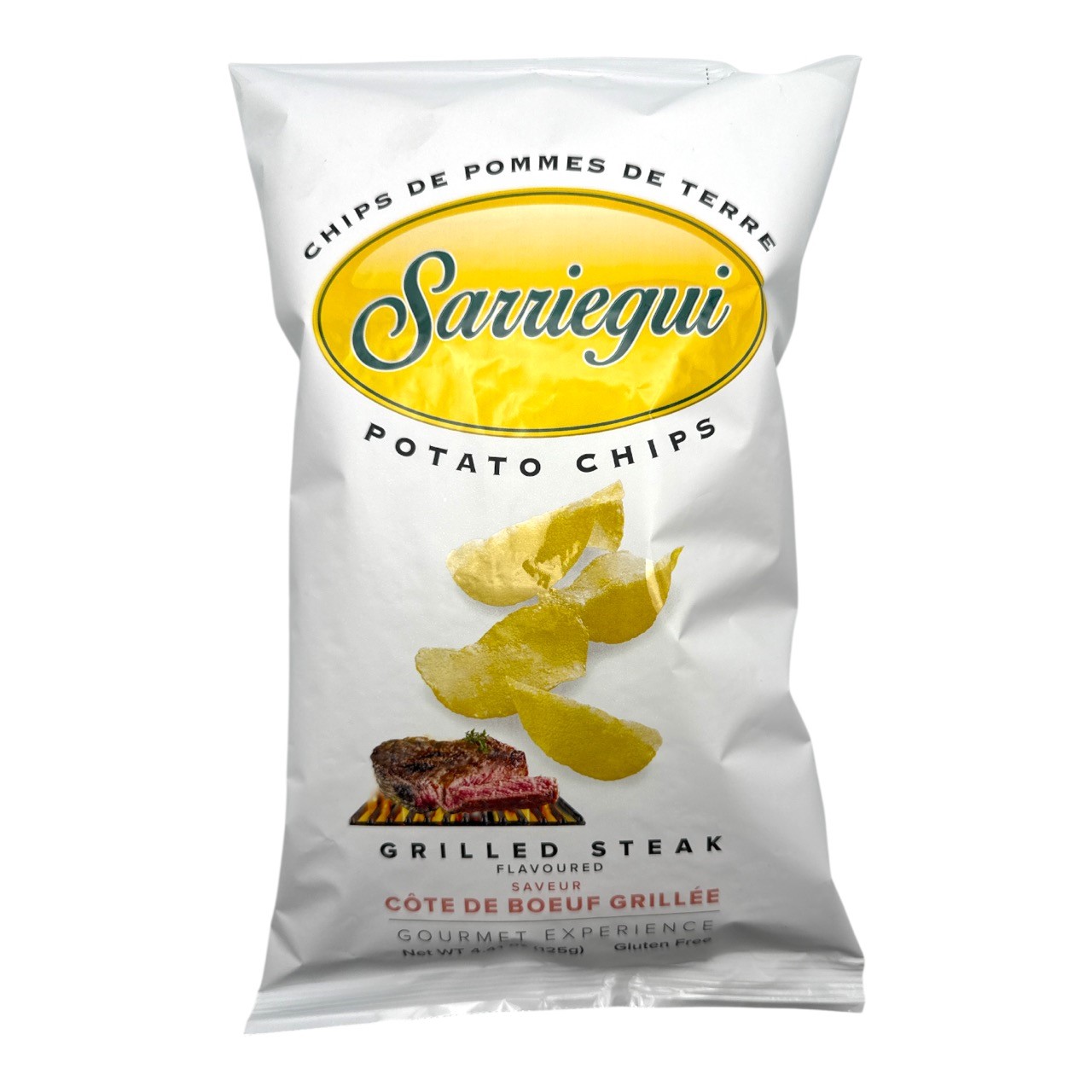 SARRIEGUI Espelette Grilled Steak Potato Crisps from San Sebastian 125g Bag GF Image