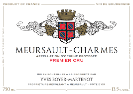 YVES BOYER-MARTENOT Meursault 1er Cru 'Charmes' 2023 Bottle ORG Image