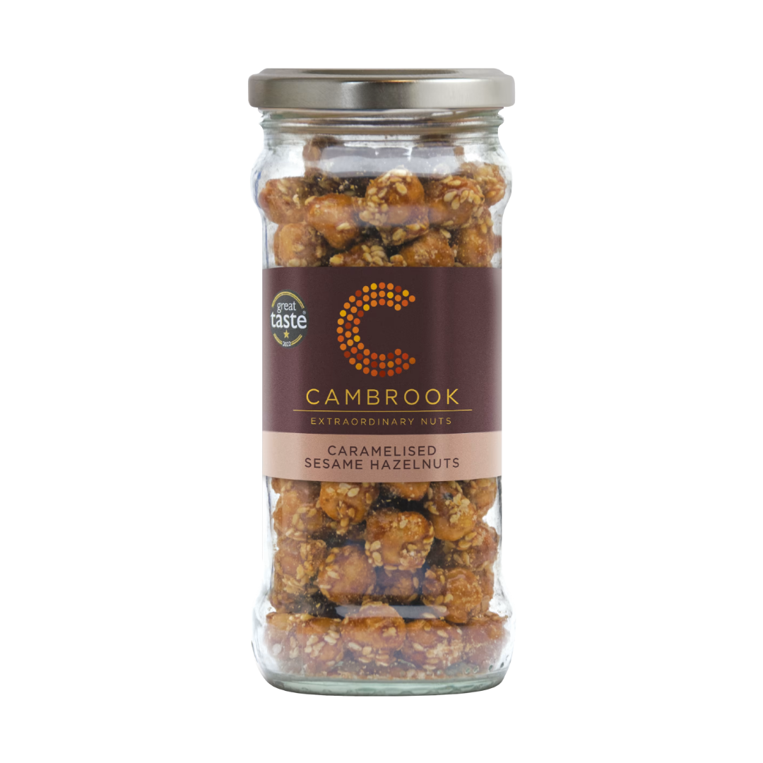 CAMBROOK Caramelised Sesame Hazelnuts Jar 160g (Christmas) Image