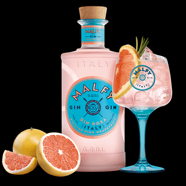 MALFY Amalfi Coast Gin Con Rosa (Pink Grapefruit) Litre (100cl) 41abv Dunells