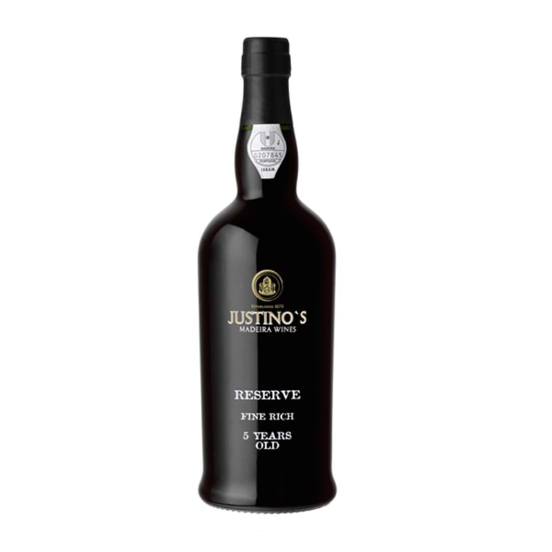 JUSTINO'S 5 Year Old Fine Rich Reserve Madeira NV Bottle 19%abv (Tinta Negra) Image