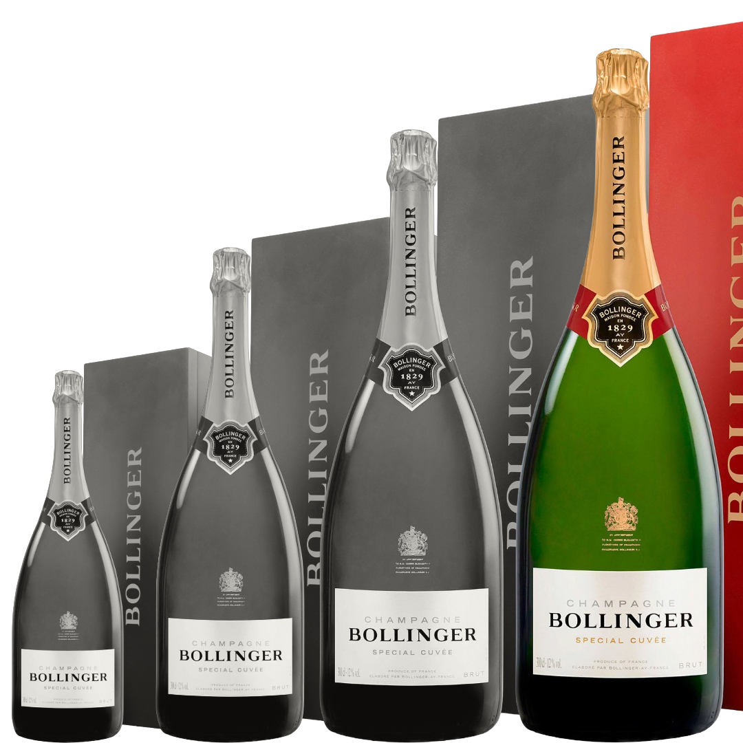 BOLLINGER Brut 'Special Cuvee' NV (1500cl) Nebuchadnezzar in Red Wood Presentation Box Image