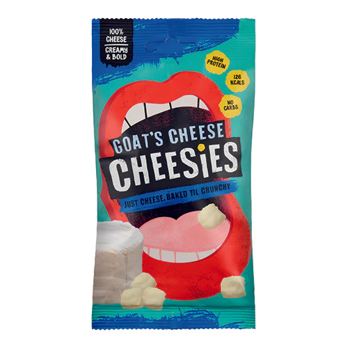 CHEESIES Goat's Cheese Crunchy Popped Cheese Snacks 20g Bag Image