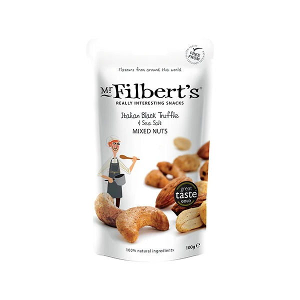 MR FILBERT'S Italian Black Truffle & Sea Mixed Nuts 100g BAG Image