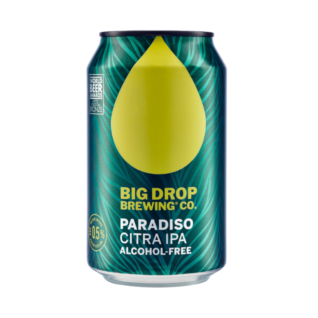 BIG DROP BREWING CO. Paradiso Citra Non-Alcoholic IPA Can (330ml) 0.5%abv Image