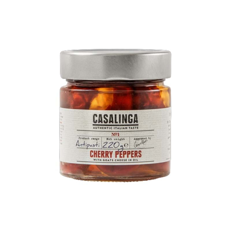 CASALINGA Cherry Peppers With Goat Cheese 220g Jar Image