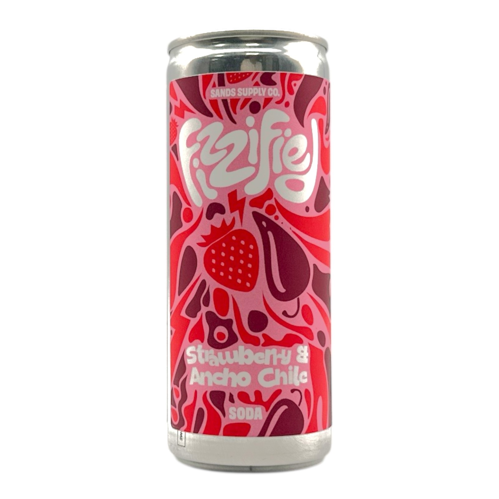 FIZZIFIED Strawberry & Ancho Chilli Soda by Sands, Jersey - Can (25cl) Image