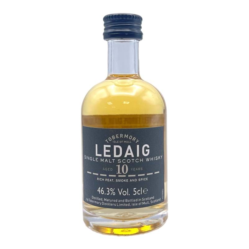 LEDAIG 10 Year Old Isle of Mull Single Malt Scotch Whisky Miniature (5cl) 46.3%abv Image