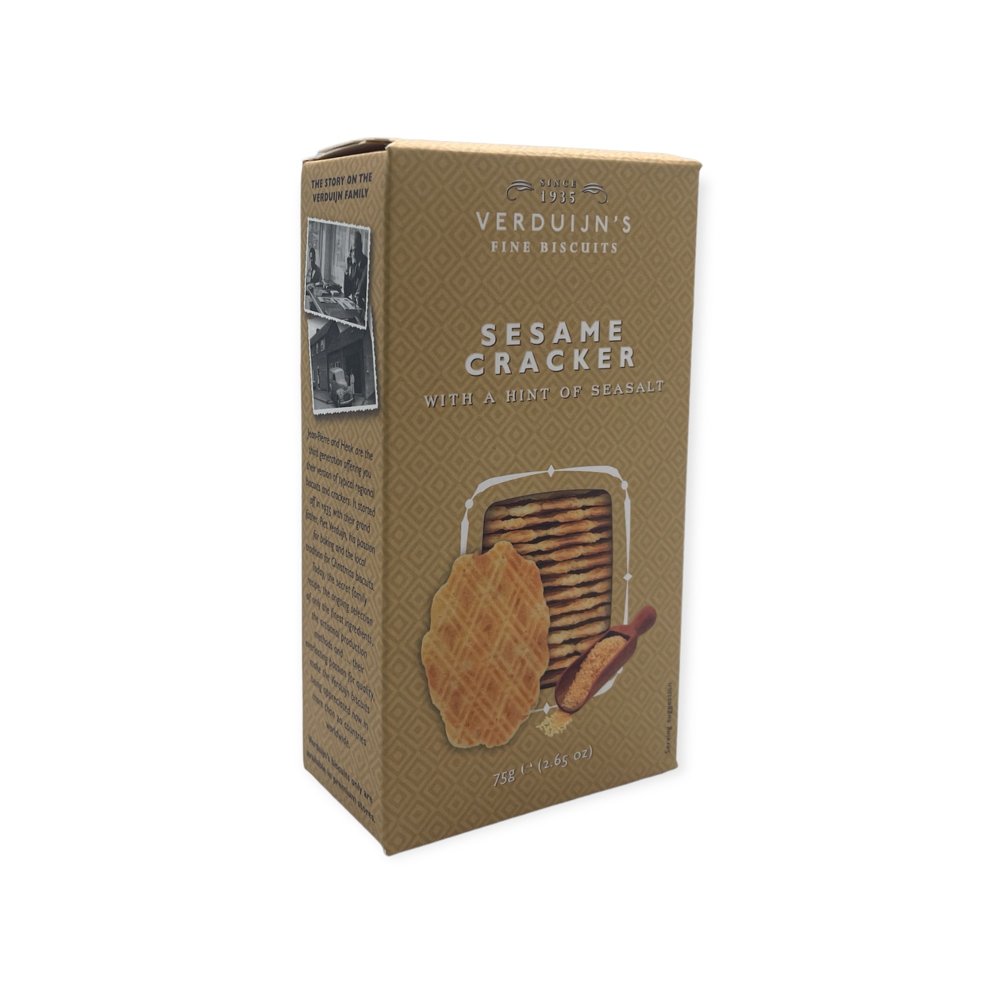VERDUIJNS Sesame Crackers with Sea Salt 75g Pack (los) Image
