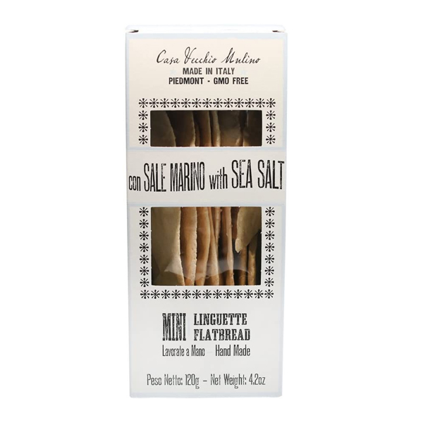 CASA VECCHIO MULINO Grissini Sea-Salt Flatbreads 120g Box Image