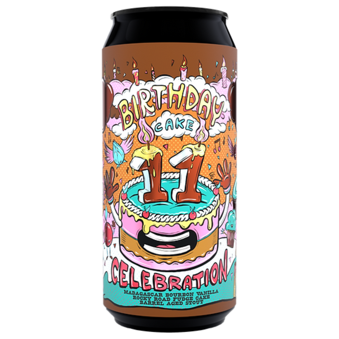 AMUNDSEN '11th Birthday Cake No1' Madagascar Bourbon Vanilla Rocky Road Fudge Cake Aged Stout CAN (440ml) 11.5% bbe11/29 Image