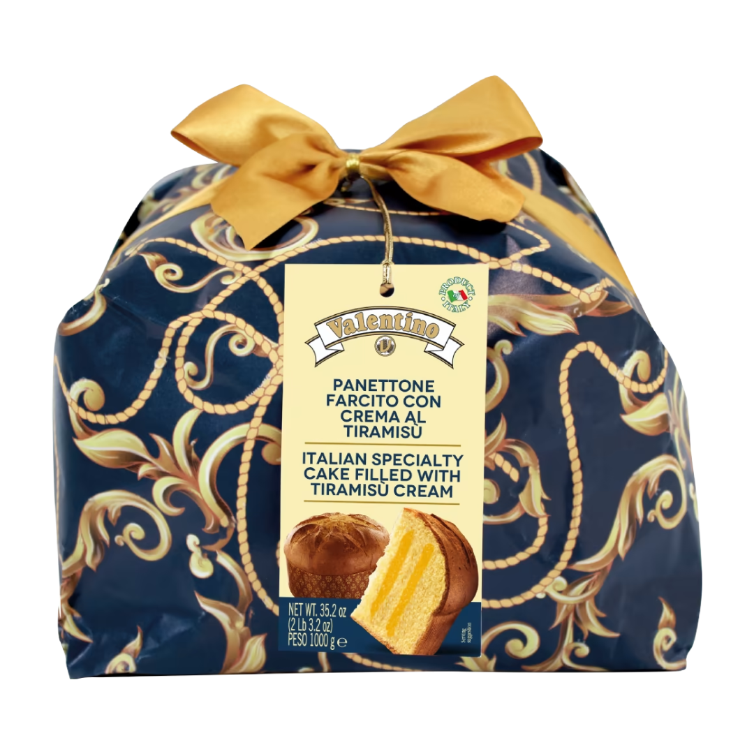 VALENTINO Panettone Traditional Tiramisu Cream Wrapped 1kg (Christmas) Image