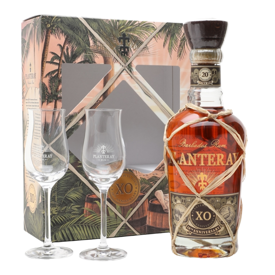 PLANTERAY RUM Barbados XO '20th Anniversary' Barbadian Rum Gift Pack (70cl) 40%abv Image